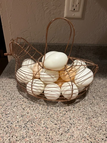 Copper Wire Chicken Egg Basket Cover