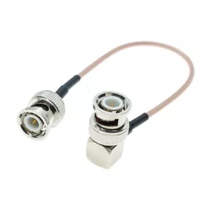 RG316 BNC Male to BNC Male Right Angle Connector Coaxial RF Pigtail Cable lot - Picture 1 of 6