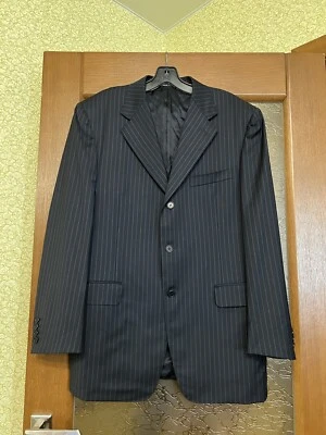 CHAQUETA/CHAQUETA CLÁSICA A RAYAS 100 % LANA VINTAGE CANALI HECHA EN ITALIA PARA HOMBRE 50/7/R Foto 1 de 4