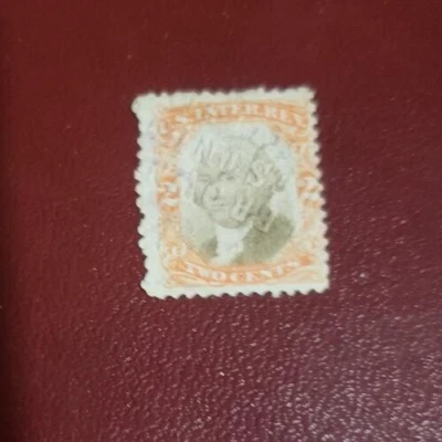 US Used IRS- Scott #R135 Washington 2c Orange and Black IRS Blue Paper, Embossed - Image 1 of 2