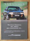 CHRYSLER SARATOGA orig 1993 Swiss Mkt Sales Leaflet Brochure in French