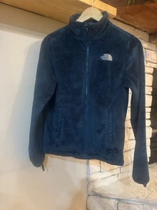 The North Face Fuzzy Zip-Up Jacke S blau Plüsch Full Zip Fleece kuschelig Outdoor - Bild 1 von 4