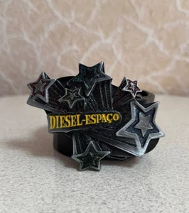 Cinturón De Cuero Vintage Lujoso Diesel Estrellas Espaco 100 cm Hecho en Italia - Imagen 1 de 6