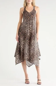 New AllSaints Lil Cotton Racerback Dress In Leppo Brown Size US 10 $219 - Picture 1 of 10