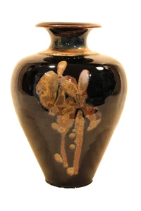 SIGNED 2004 LOUIS MULCAHY GLAZED CERAMIC IRISH VASE DINGLE IRELAND, 8 3/16 INCH - Picture 1 of 13