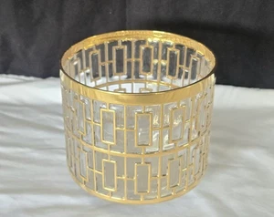 Eiskübel Gastfreundschaft Schale Rarität Imperial Glas Shoji Rankgitter Barware 22k Gold - Bild 1 von 6