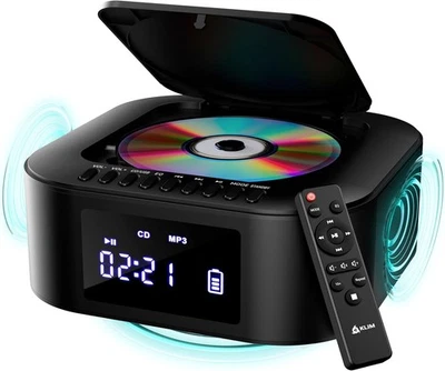 KLIM Boombox E1 Radio mit CD Player - BASS Boost mit Tieftöner - FM Radio, MP3