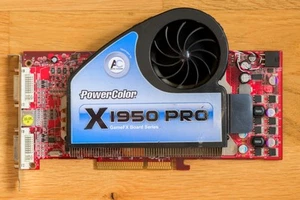 PowerColor Ati Radeon X1950 Pro | AGP VGA Card | 256MB RAM - Working - Afbeelding 1 van 4