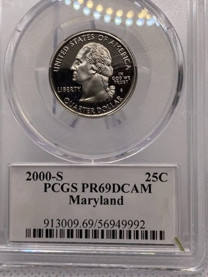 2000S Silver Quarter Maryland - Silver PCGS PR69DCAM - Image 1 of 4