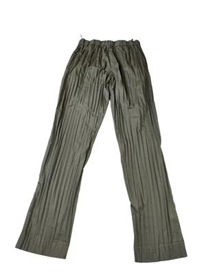 WOMENS COS SIZE UK 10 NATURAL PLEATED CRINKLE PLISSE STRAIGHT WORK TROUSERS - Image 1 of 4