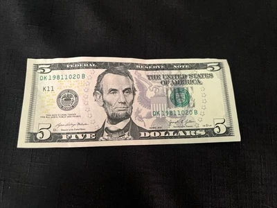 2021 BIRTHDAY - ANNIVERSARY YEAR NOTE October 20, 1981 19811020 $5 Bill - Image 1 of 3