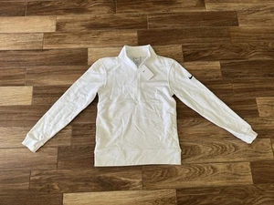 NEU MIT ETIKETT Nike Herren Fleece Sweatshirt Jacke 1/2-Reißverschluss Pullover Small weiß - Bild 1 von 5