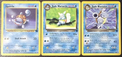 Pokemon Tcg Squirtle Evolution Line Team Rocket Unlimited NM-MP - Image 1 of 2