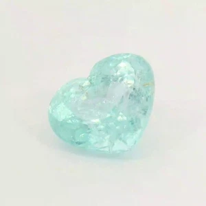 2.82 Carat -NATURAL PARAIBA TOURMALINE 9x7mm HEART CUT LOOSE GEMSTONES - Picture 1 of 11