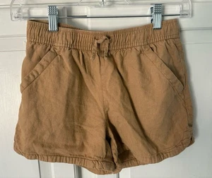 Old Navy Youth Girls Linen Blend Drawstring Shorts Size L (10-12) Tan Khaki EUC - Picture 1 of 10
