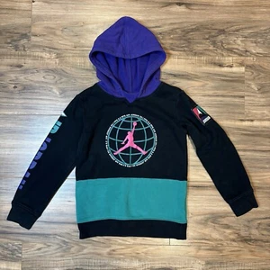 VINTAGE Y2K Nike Air Jordan - Youth 5-6 Yrs | Hoodie Sweater Pullover Multicolor - Picture 1 of 10