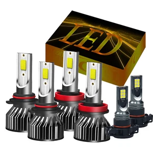 For Chevy Silverado 1500 2500 2007-2014 2015 8000K LED Headlights +Fog Bulbs Kit - Picture 1 of 15