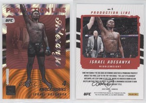 2022 Donruss UFC Production Line Holo Orange Laser Israel Adesanya #3