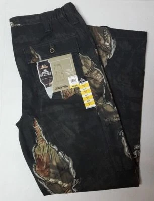 Realtree Hunting Men Pants Camouflage Cargo Eclipse Side Elastic Waistband New - Image 1 of 3