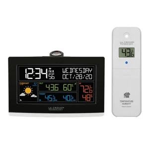 VA1 La Crosse Technology WiFi Projection Alarm Clock LTV-TH2i Sensor - Open Box - Picture 1 of 12