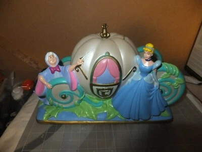 Disney Cinderella Pumpkin Carriage coin piggy bank fairy godmother - Image 1 of 4
