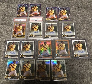 HUGE 2018 Bowman Draft Chrome Lolo Sanchez REFRACTOR AUTO LOT, PSA 10 - Picture 1 of 5