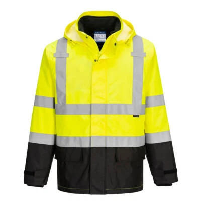 CHAQUETA 3 EN 1 PORTWEST CONTRASTE ALTA VISIBILIDAD FORRADA AMARILLO/NEGRO TALLAS S-5XL S362* Foto 1 de 2