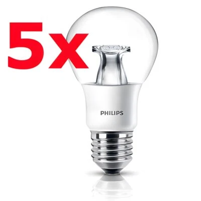 5x Philips CorePro LED Lampe klar 6,5 Watt E27 warmweiss Birne Leuchte Licht