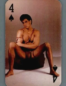 Four Of Spades Vintage 1986 Chippendales cartas coleccionables/jugar strippers masculinos - Imagen 1 de 2
