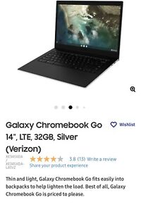 Samsung Galaxy Chromebook Go 14" (32GB eMMC, Intel Celeron N, 2.80 GHz, 4GB,...