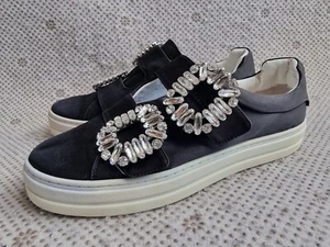 Roger Vivier Sneakers Strass Double Buckle Size 36 - Picture 1 of 23