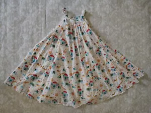 Frugi At the Taj Mahal Tabitha Trapez Indien Kleid 6-7 Kamel Elefant Regenbogen - Bild 1 von 5