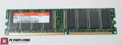 Hynix 512MB PC-3200U DDR 400MHZ Desktop RAM Memory HYMD564646BP8J-D43 AA TESTED - Image 1 of 3
