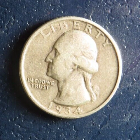 1934 Washington Quarter. Nice rim and details Cover