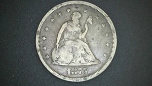 1875 - S Twenty Cent Piece 20c Silver #42 - Picture 1 of 7