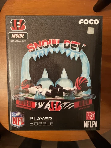 Cincinnati Bengals Snow Dey Who Dey Mini Bobblehead Scene FOCO 100 MADE ONLY Cover