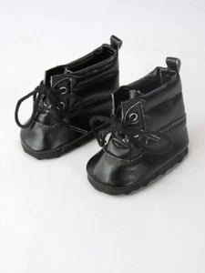 Puppenkleidung 18 Zoll Junge Schuhe Stiefel schwarz Wandern geschnürt passt American Girl Boy Puppen - Bild 1 von 2