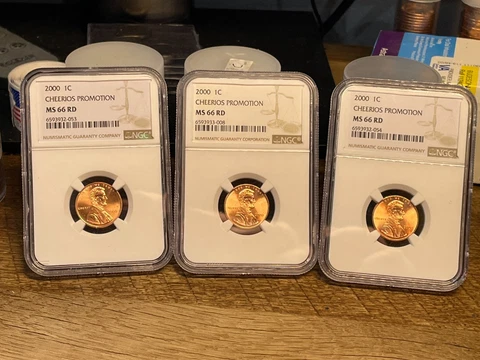 2000 "CHEERIOS' Lincoln 1c, NGC Graded MS 66RD Cover