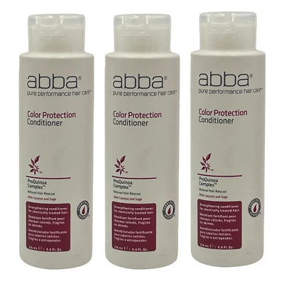 3 Pack Abba Color Protection Conditioner Chemically Treated Hair 8 oz Coconut  - Image 1 of 4