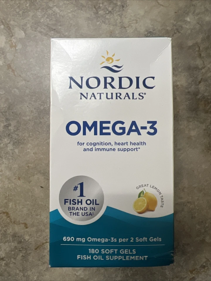 Geles blandos de aceite de pescado purificado Omega 3 Nordic Naturals 690 mg - 180 unidades exp.01/27 Foto 1 de 3