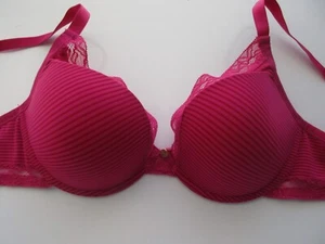 Natori 730062 Mod Deep Plunge Push-up UW Bra Dark Hotpink 32DD $58 B100DD32 - Picture 1 of 10