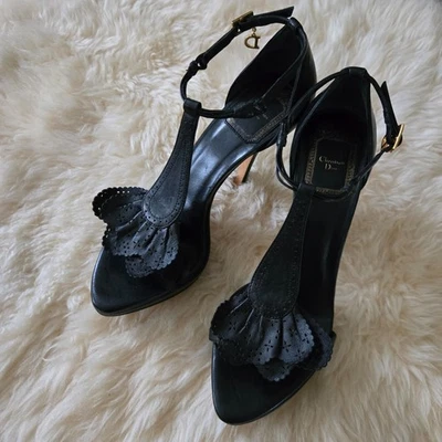 Christian Dior Platform Leather Heels Sandals SZ 36.5 (6.5) - Image 1 of 4
