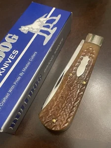 GEC Great Eastern Cutlery #73 Bulldog Brand Knife 1/100 Molasses Crowsfoot Bone - Picture 1 of 9