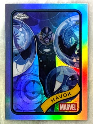 Tarjeta refractor de plata Havok 2025 Topps cromada Marvel Havok-#19 X-Men Foto 1 de 4