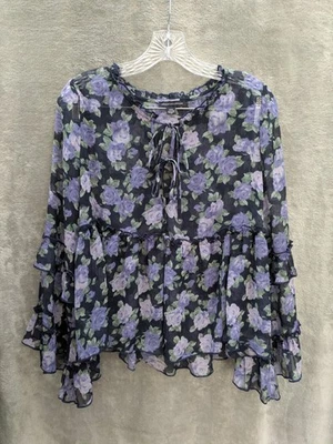 Blusa Fairycore Para Mujer Pequeña Oscura Moody Floral Femenina Foto 1 de 4