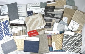 Various High End Designer Sample Swatch Lot Of 40 Upholstery Fabric Patterns - Picture 1 of 1