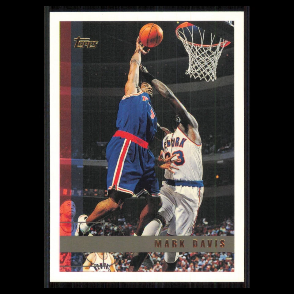 Tarjeta de baloncesto Mark Davis #4 1997 Topps Philadelphia 76ers NBA casi nueva Foto 1 de 3