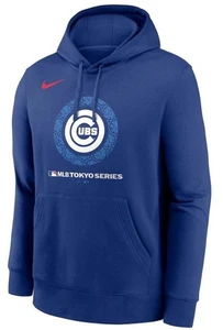 Nike MLB Chicago Cubs Tokyo Series Royal Blue Hoodie XL 2025 World Tour Baseball - Picture 1 of 8