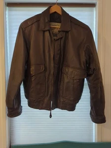 Vintage New Zealand Outback Cooper Collections Braun S Bomber Lederjacke - Bild 1 von 11