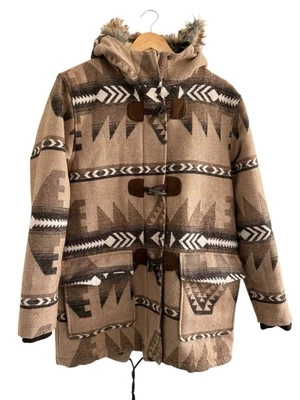 Abrigo Parka Legendary Colas Blancas Piel Con Capucha Franela Palanca Vellón Azteca Suroeste Foto 1 de 4